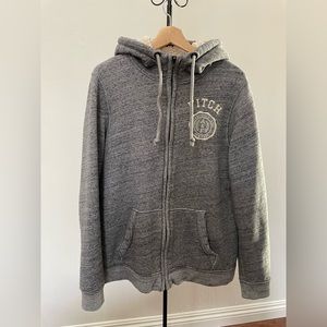 Abercrombie & Fitch  Men's Sherpa Lined Full-Zip Hoodie, Grey Size L